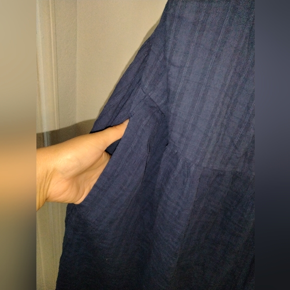 🤎Knox Rose tiered navy blue dress with pockets - Picture 5 of 8